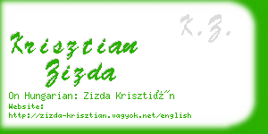 krisztian zizda business card